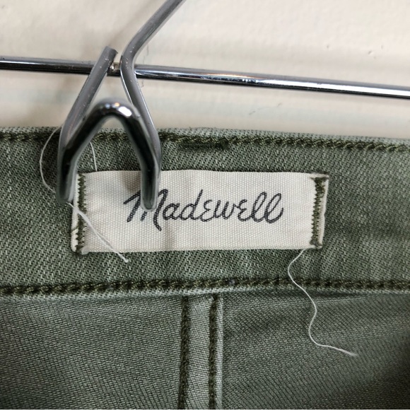 Madewell Denim High Waisted Shorts Cut Off Green Size 26 High Rise - Picture 4 of 8